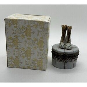 1999 Victorian Collection Jewelry New Box Hinged Trinket Boots Vintage Nostalgic